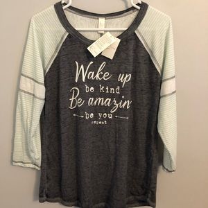 3/4 sleeve tee shirt